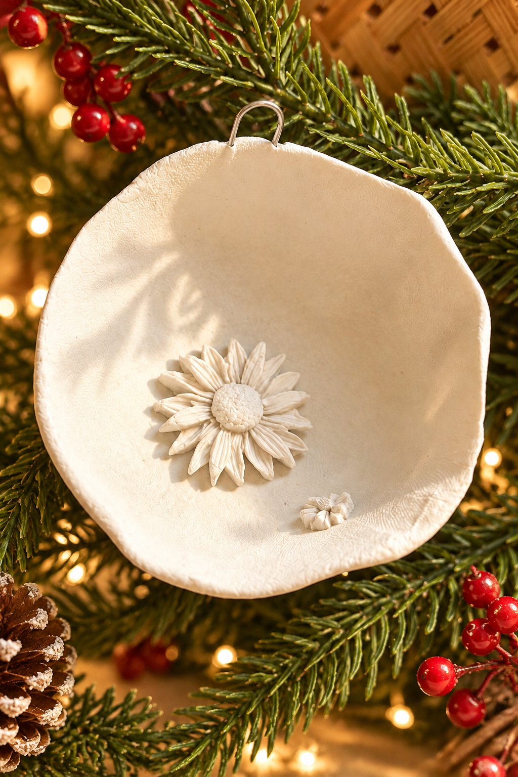 Fleur de Noël — à accrocher au sapin