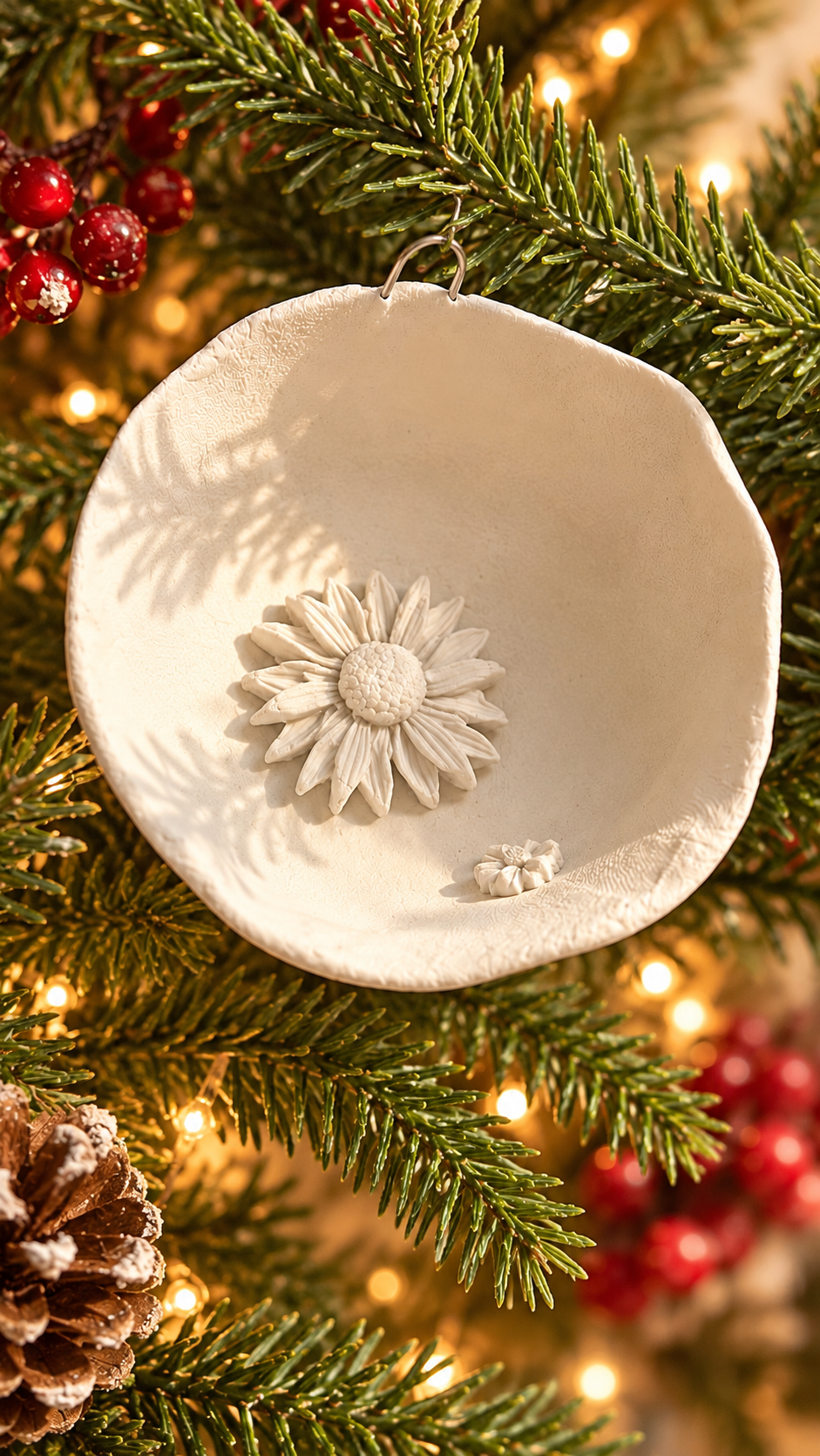 Fleur de Noël — à accrocher au sapin